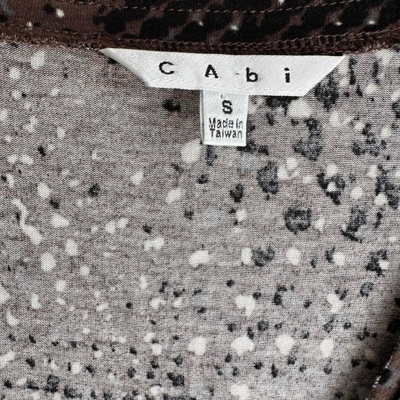 CABI Brown Dappled‎ Dots Ladies Surplice Career Dress, S - Picture 4 of 7